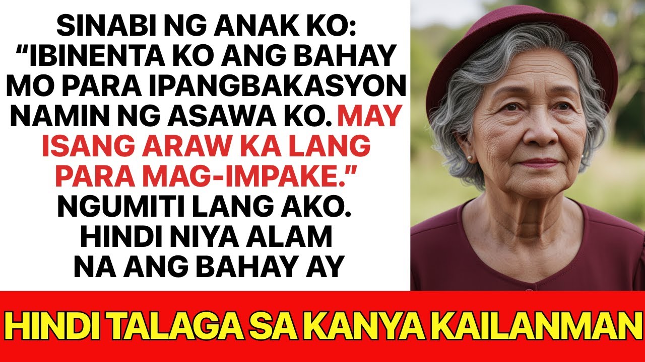 Sinabi ng Anak Ko: Ibinenta ang Bahay Ko para sa Bakasyon—May Isang Araw Lang Ako para Umalis agad