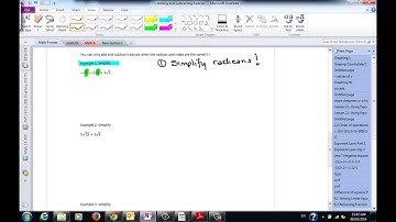 Lesson 3 Adding and Subtracting Radicals edit