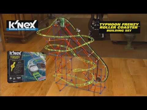 Typhoon Frenzy Roller Coaster Building Set by K'NEX - YouTube