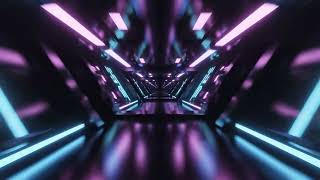 Endless Futuristic Neon Corridor Extending Loop Video [4K]