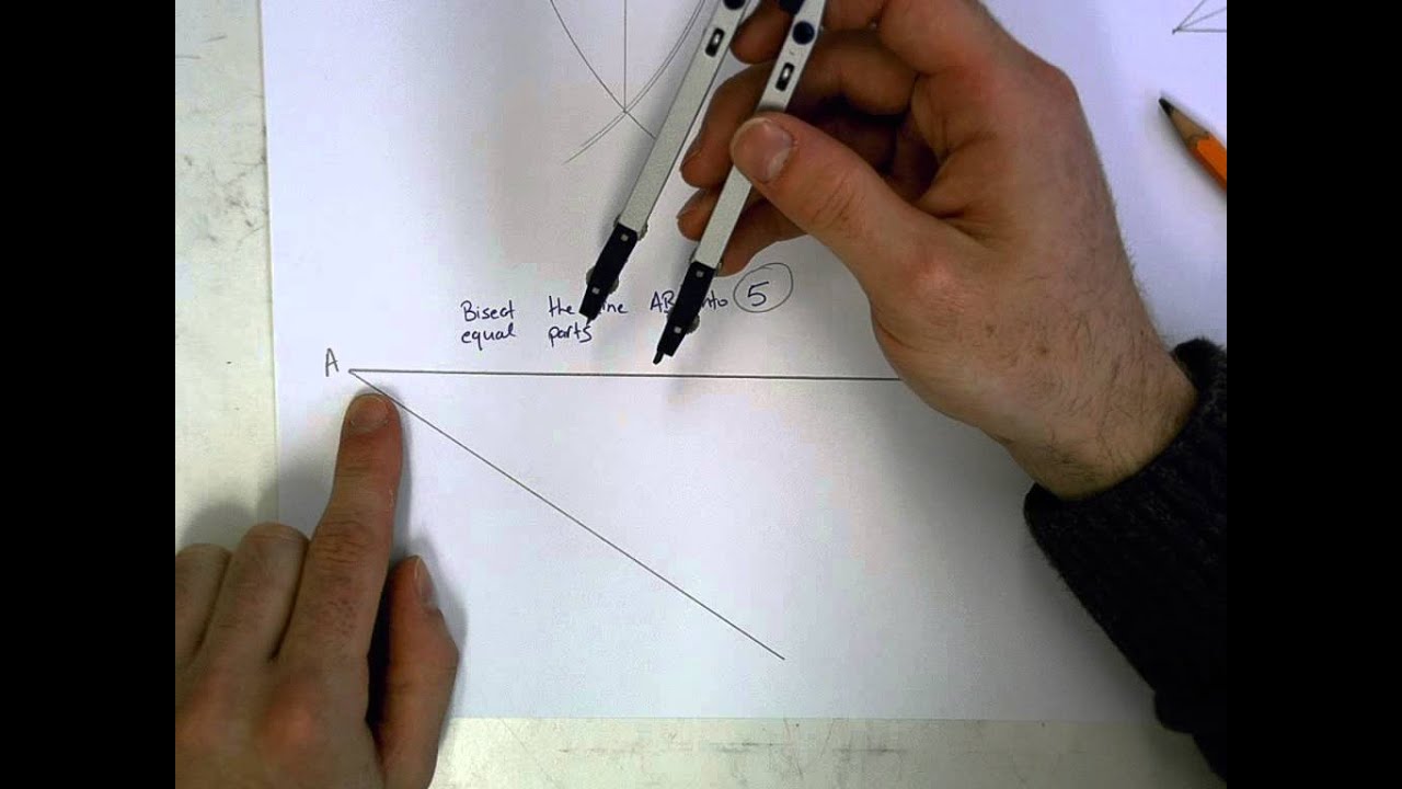 Jc Tech Graphics Project JC Tech Graphics - Dividing a line into a number of parts - YouTube