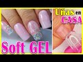 Uñas SOFT GEL (Gel X) con TIPS COMPLETOS ❤ Básico y Encapsulado 💜 Paso a Paso Uñas en CASA Fácil