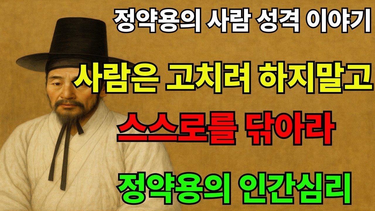 사람을 고치려 하지 말고, 스스로를 닦아라 – 정약용의 수양 철학