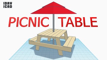 [1DAY_1CAD] PICNIC TABLE (Tinkercad : Design / Project / Education)