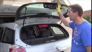 Changing or Replacing the Lift Supports , Struts on a Toyota Matrix Hatchback