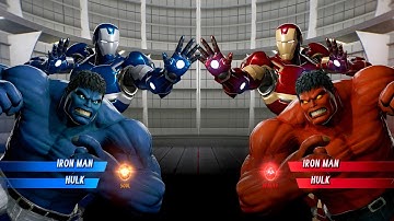 Hulk Iron Man (Blue) vs. Hulk Iron Man (Red) Fight - Marvel vs Capcom Infinite PS4 Gameplay