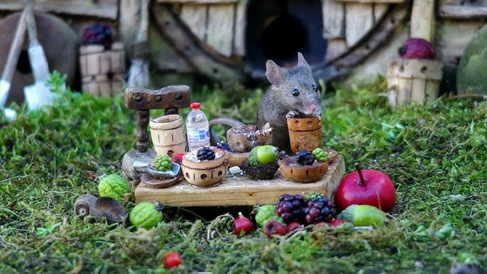 Man Discovers A Family Of Mice Living In His Garden, Builds Them A  Miniature Village