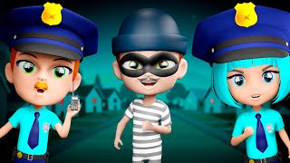Police Officer Song + More 👮‍♂️🚓🚨 | Kids Song and Nursery Rhymes | Lights Kids 3D