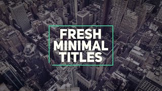 Fresh Minimal Titles Final Cut Pro Templates