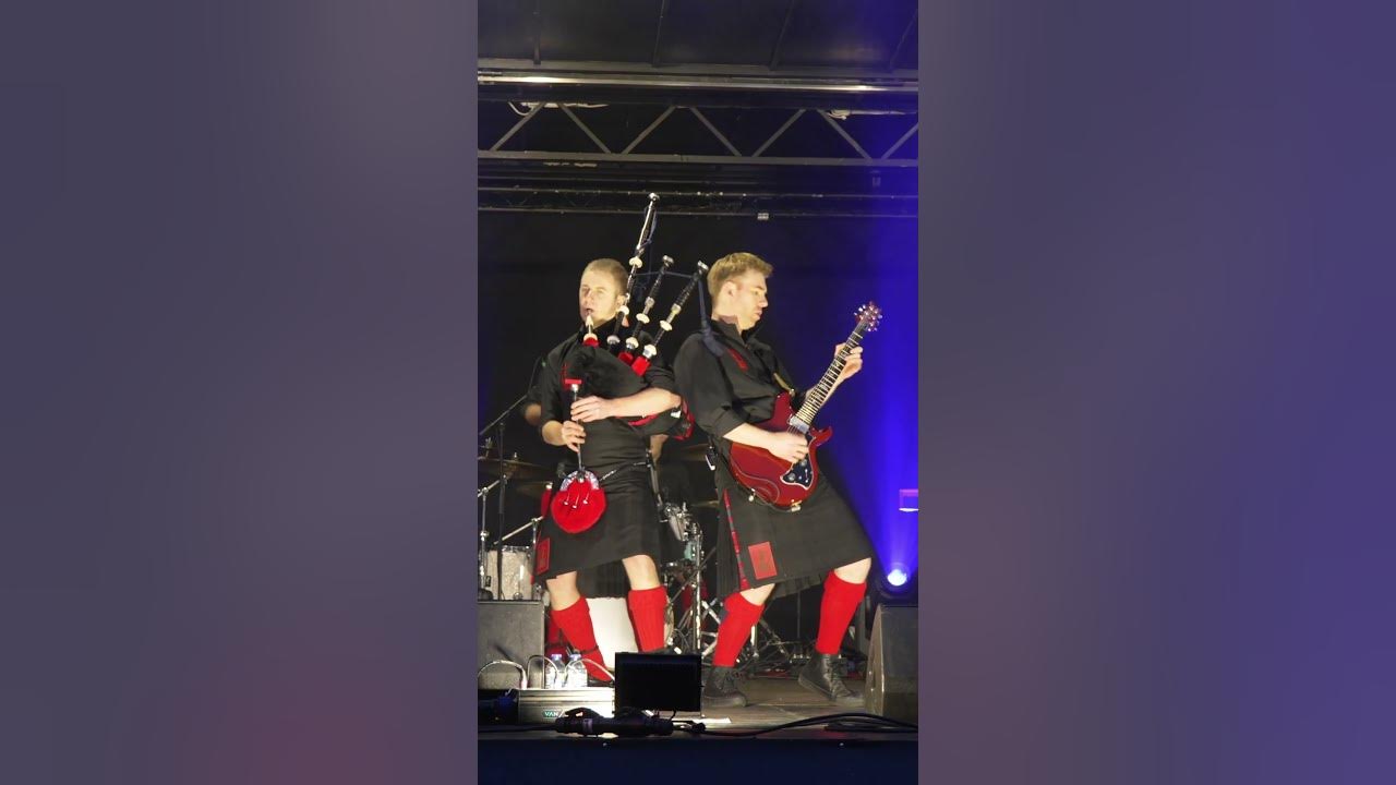 Red Hot Chilli Pipers playing AC/DC Thunderstruck live in Perth for St Andrews Day 2022 #shorts