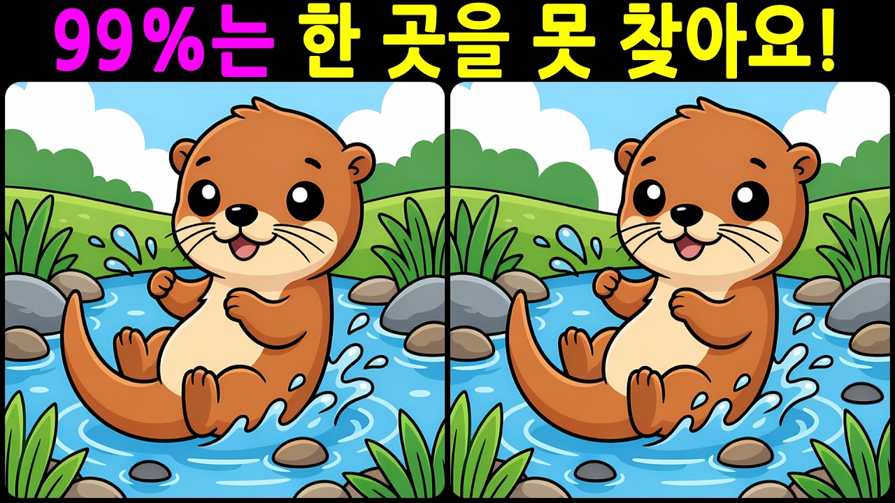 [치매예방 다른그림찾기 두뇌운동] 99%는 한 곳을 못 찾아요! 재미와 뇌 건강을 동시에 챙길 수 있는 똑똑한 습관!