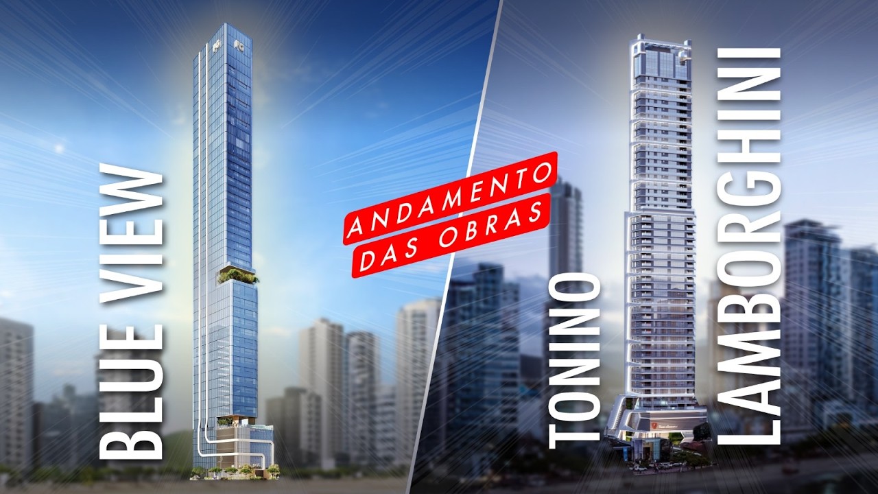 Andamento das Obras do Blue View e do Tonino Lamborghine em um Único Vídeo