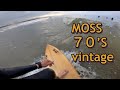 MOSSの７０’sビンテージボードをリペアしてサーフィン（2020.7.28 北海道　浜厚真　surfingVLOG）