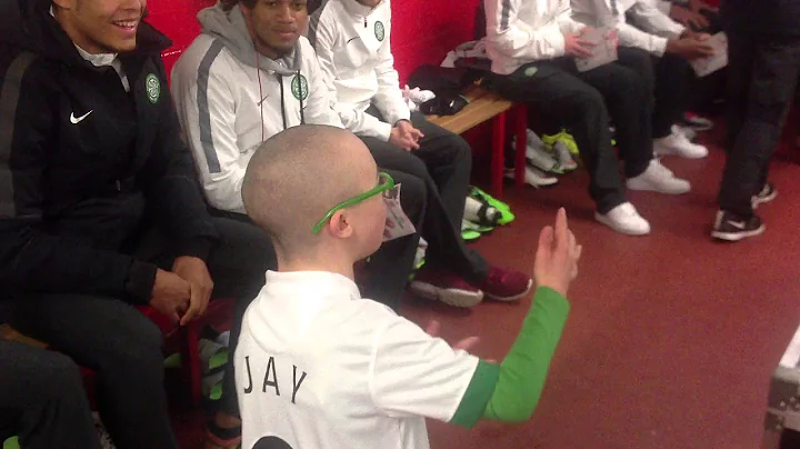 Wee Jay gives the team talk to Glasgow Celtic