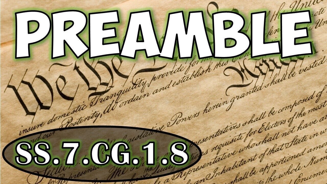 SS.7.CG.1.8 - Explain the purpose of the Preamble to the U.S. Constitution. - YouTube ss-7-cg-1-8-explain-the-purpose-of-the-preamble-to-the-u-s-constitution-youtube
