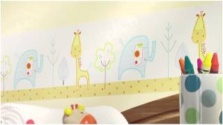 Tiddly Wink Safari Wallpaper Border from Lollipop Lane