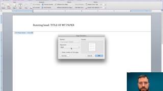 how to create a running header in apa format on mac word