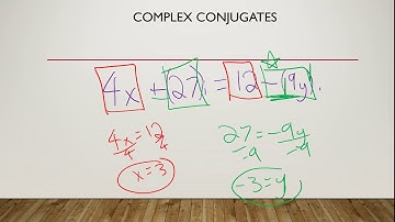 Equating Complex Numbers, Complex Conjugates, and Graphing Complex Numbers