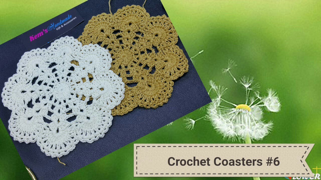 Móc miếng lót ly #6/ Crochet Coasters #6 by @kemshandmade7264