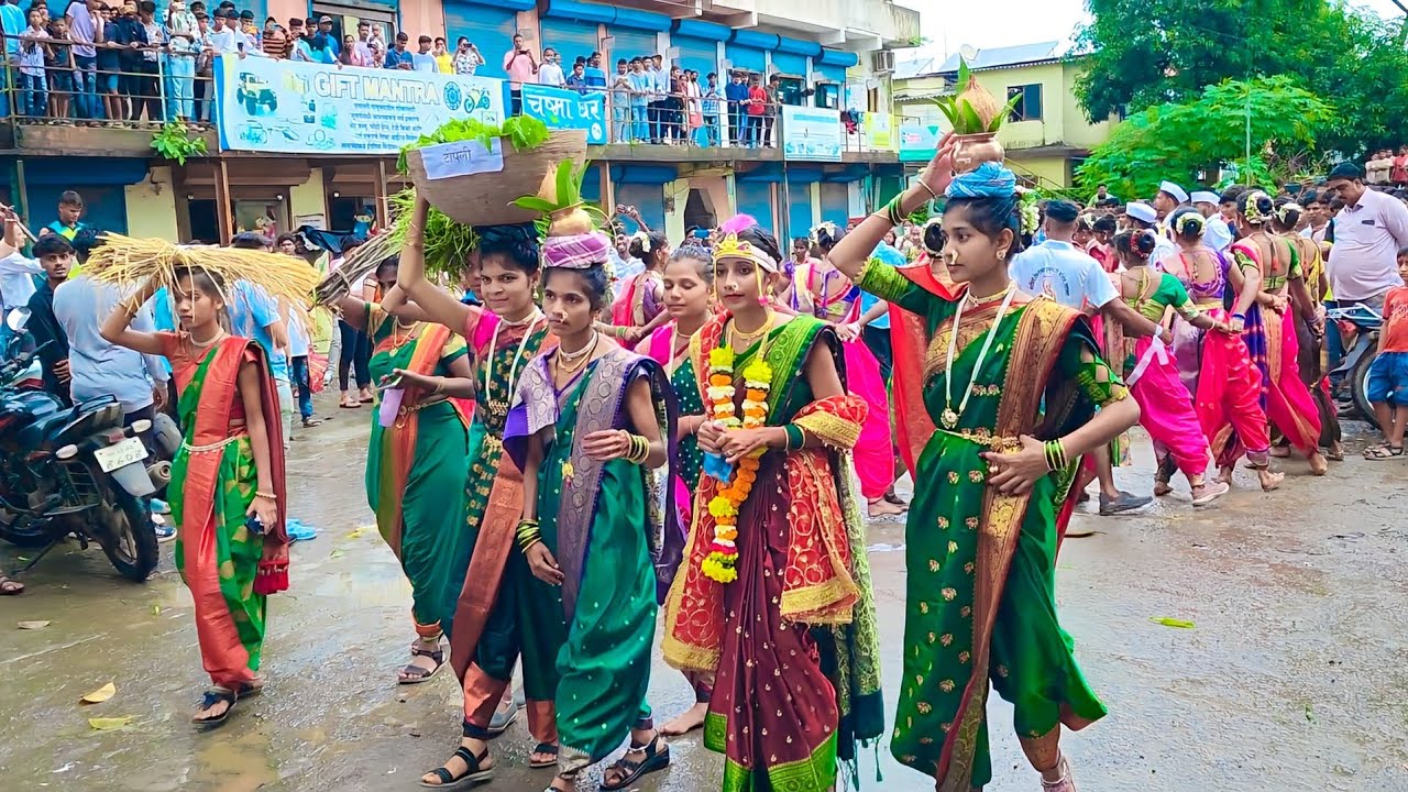 Sanjivini College Group Dance 🏹 जागतिक आदिवासी दिवस नाच 🚩 Vedant Dj Musical