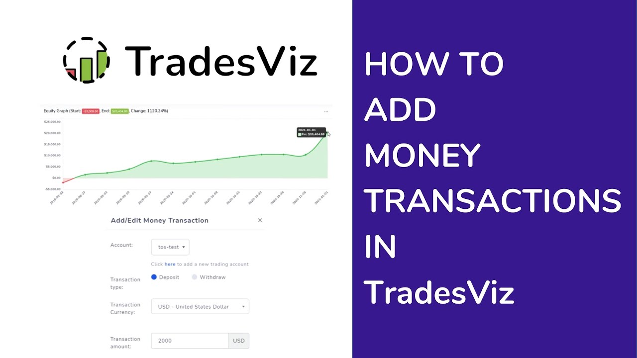 How to add initial account balance and money transactions