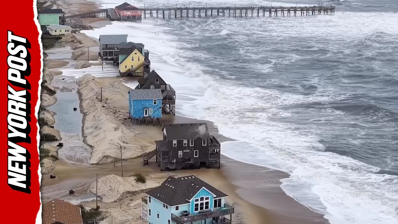 Water Engulfs Homes as Powerful Nor’easter Slams North Carolina’s Outer Banks