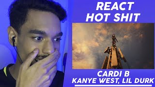 React Cardi B - Hot Shit feat. Kanye West & Lil Durk [Official Music Video]