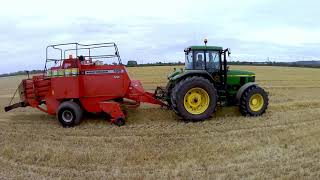 Edward Hawes - Baling Straw With a Massey 185 Square Baler