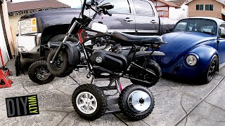 79cc Mega Moto gets 8" Wheels And Tires