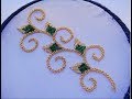 hand embroidery:brodeline embroidery with two colors of beads.