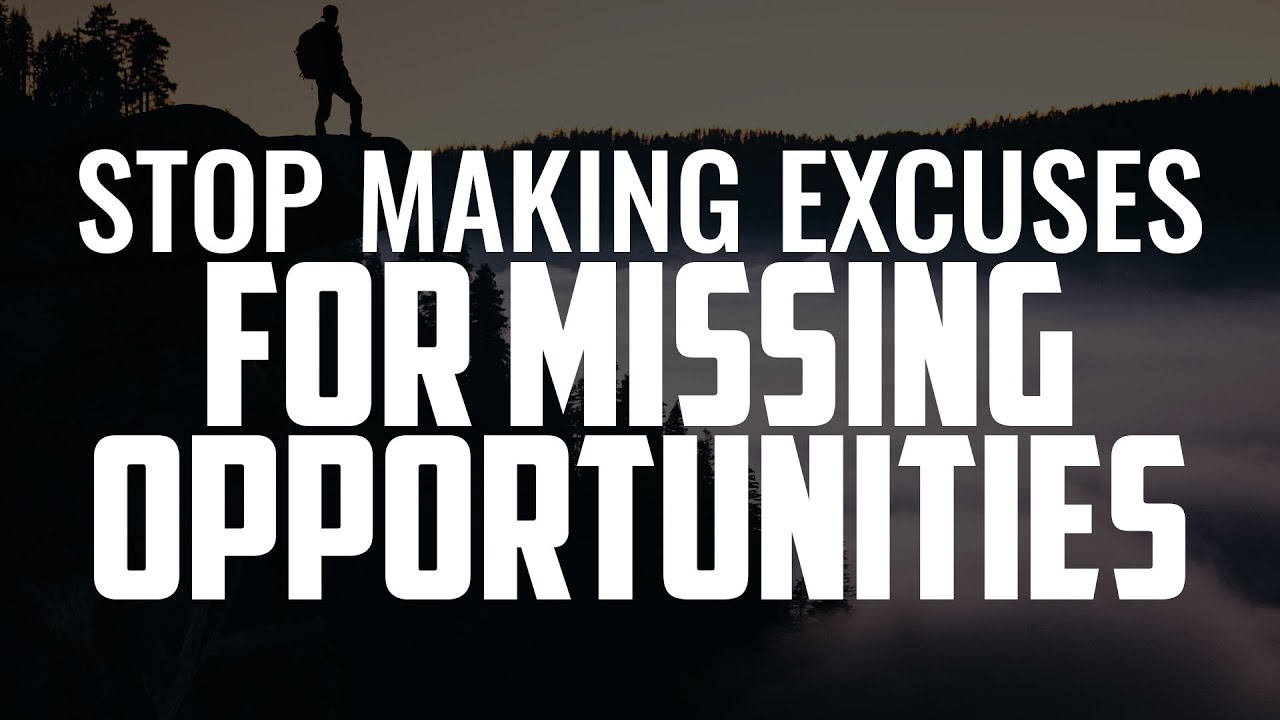 Life is opportunity. Making excuses. One Day stopped making excuses and.