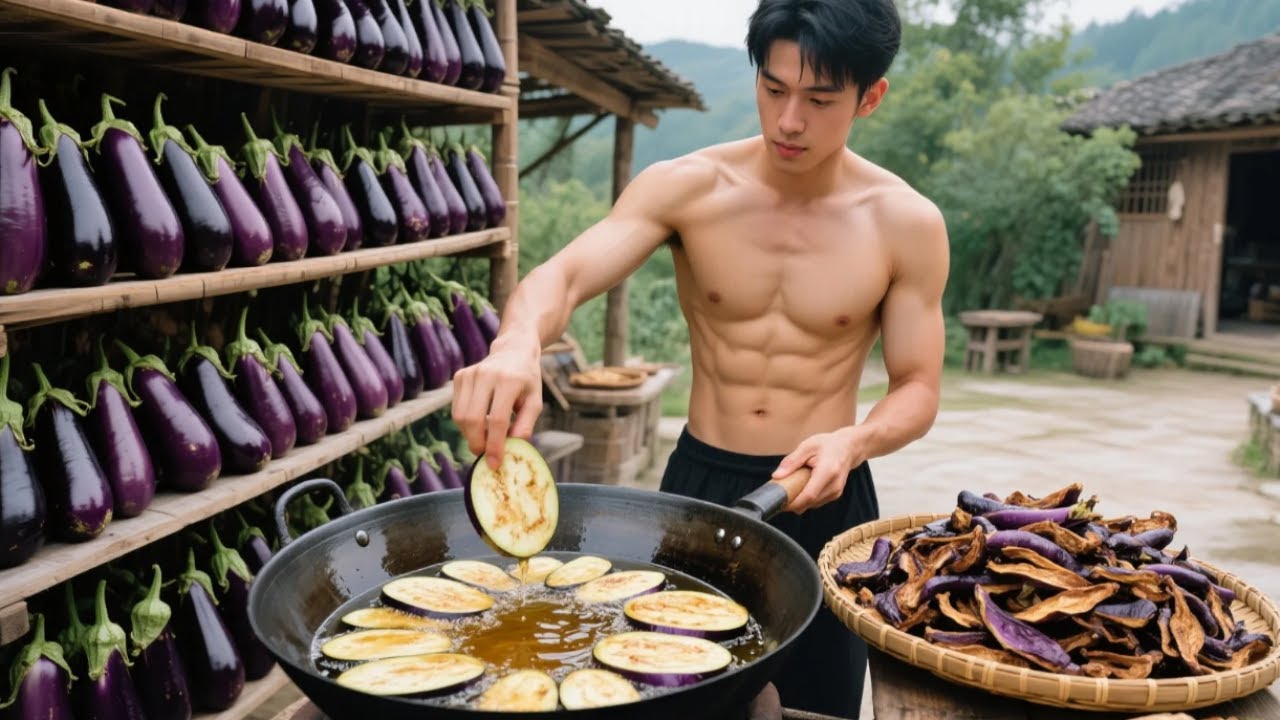 Sun-Dried Eggplant Slices: Autumn's Joy, Winter's Crispy Delight.