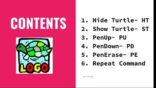 LOGO Commands- PenUp, PenDown, PenErase, Repeat