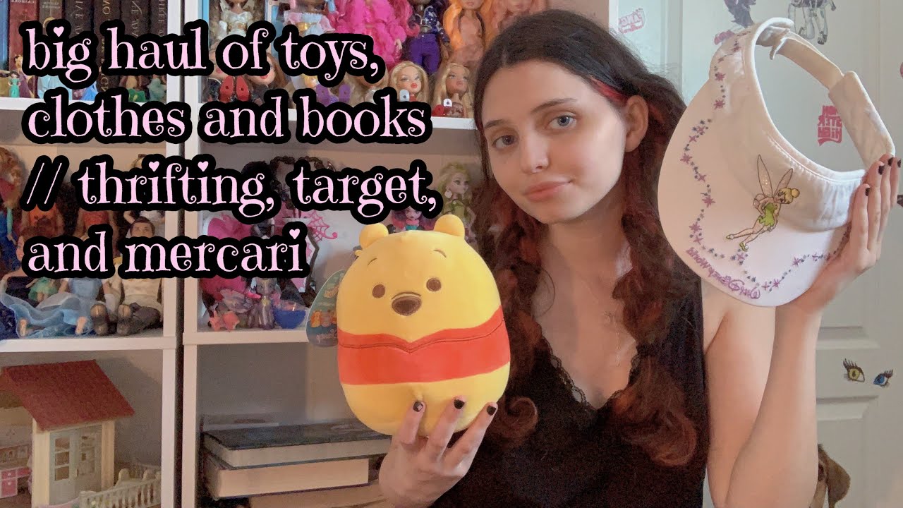 big haul of toys, clothes and books // thrifting, target and mercari
