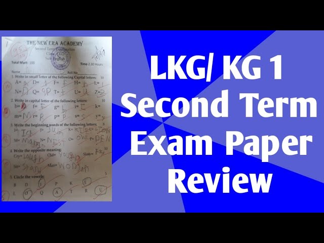 lkg exam question paper review how to help teachers to make question youtube