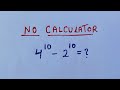 Nice Exponential Math Simplification Problem | No Calculator Allowed | Can you solve ? 