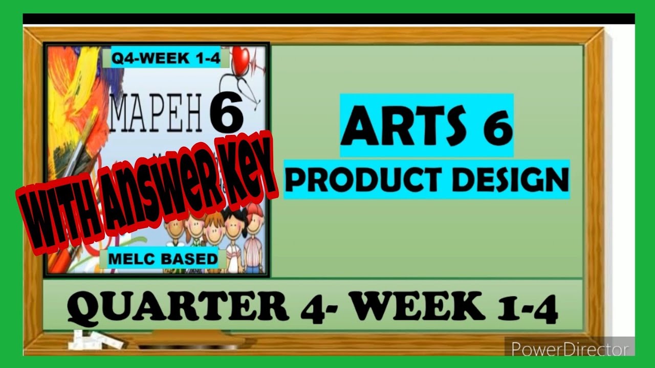 Arts 6 Product Design Quarter 4 Week 1 4 Mapeh 6 Youtube