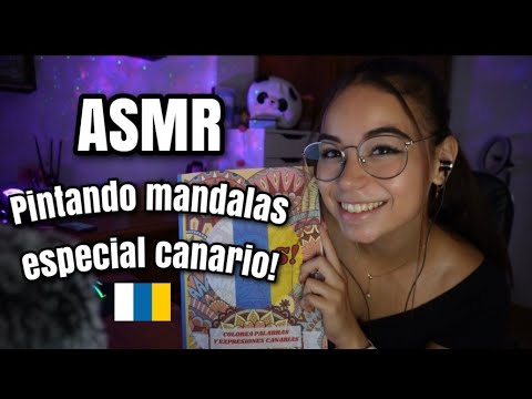 ASMR PINTANDO Y COLOREANDO PARA QUE TE DUERMAS!🖍✍️🏼 | ASMR painting en español (Canarias) | Pandasmr