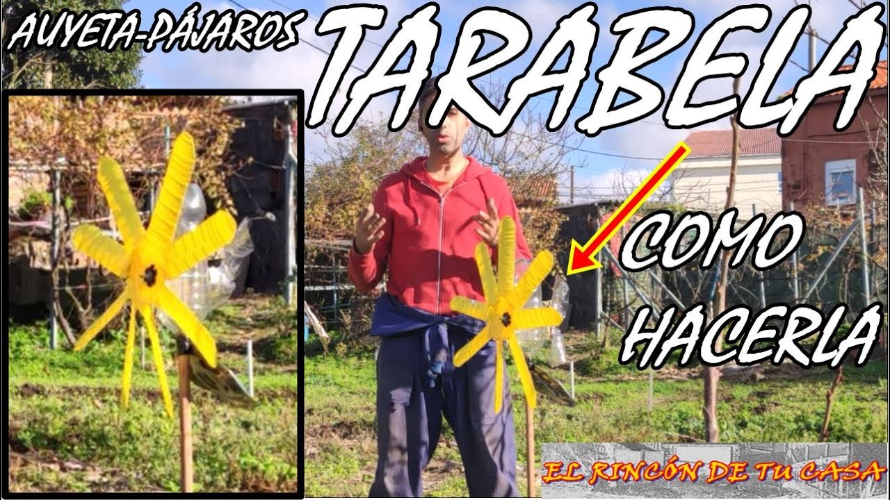 como HACER unaTARABELA CASERA, ESPANTAPÁJAROS de Ruído