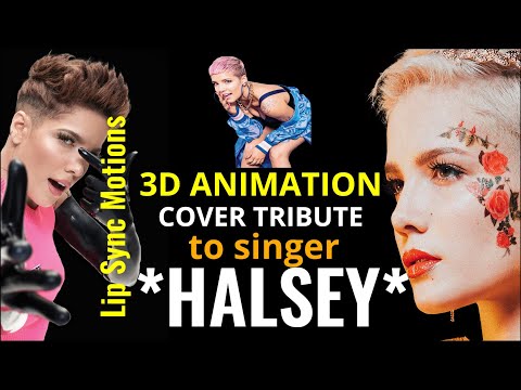 3D Animation Tribute? To Beautiful singer (HALSEY) | LIP SYNCING |  (Iclone 3D) (Character Creator)