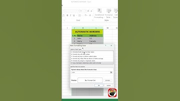 EXCEL - AUTOMATIC BORDERS