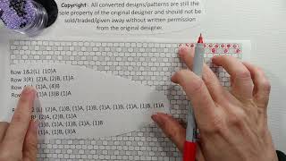P2Raw Convert Flat Peyote Using A Word Chart