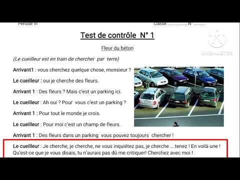 2ème année collège contrôle N1 semestre 2 compréhension et langue الفرض الأول الدورة التانية