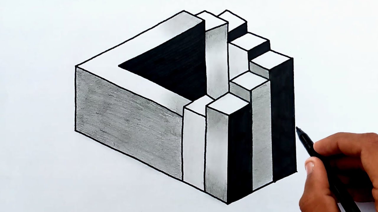 Rubiks Cube Penrose Triangle Optical Illusion - Inspired by Escher - Rubiks  Cube - Pin