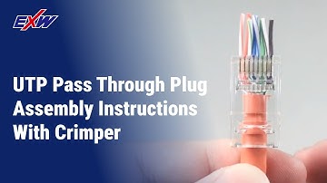 Category 6 unshielded RJ45 Pass Through Plug Assembly Instructions (With Red Tool Version)