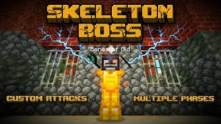 Custom Commands Skeleton Boss! (Minecraft Bedrock Tutorial)