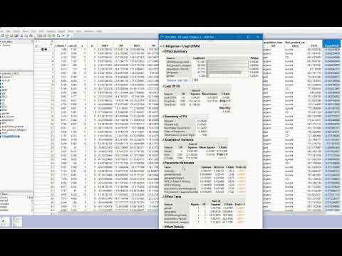 Run regression with informative missingness in JMP 15