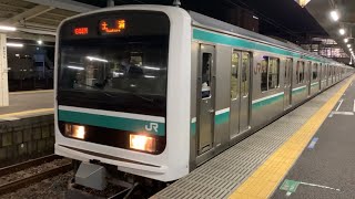 常磐線E501系10両　勝田駅発車