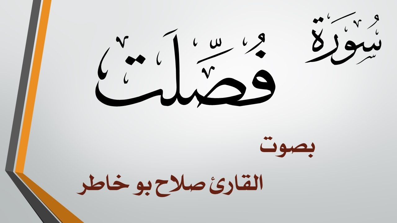041 سورة فصلت .. صلاح بو خاطر