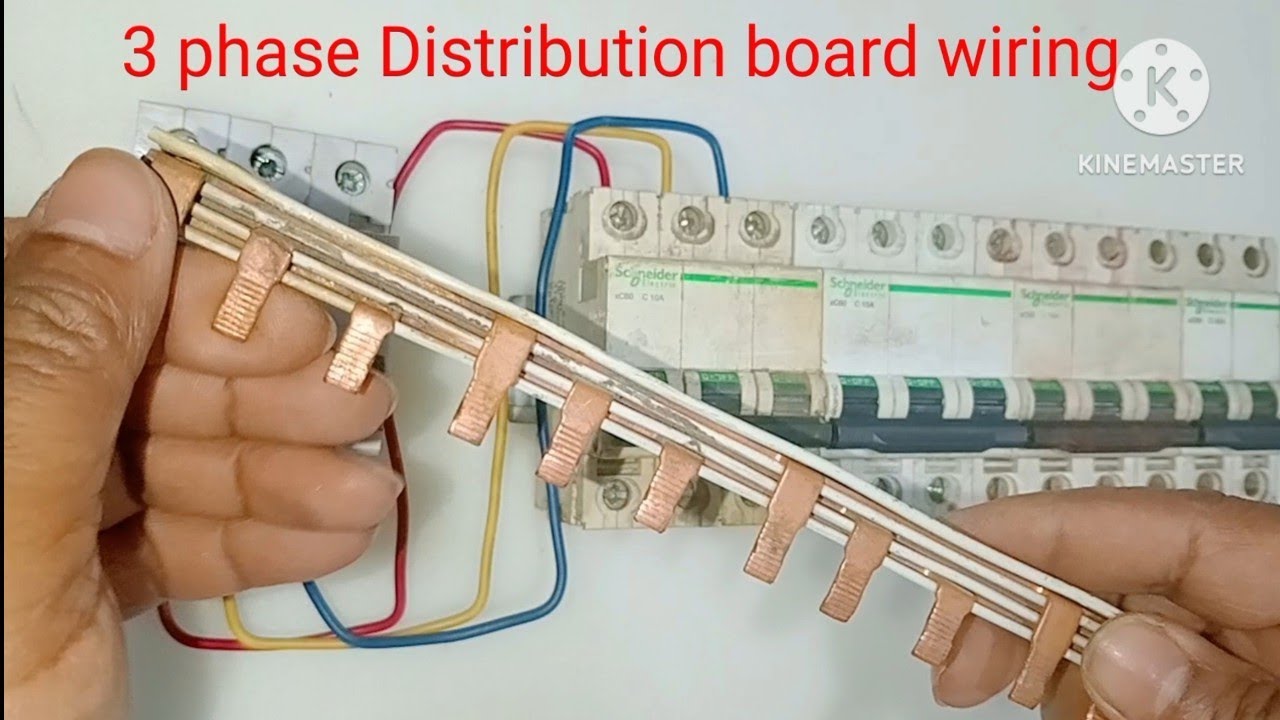 3 phase distribution DB board wiring | 3 phase circuit breaker wiring ...